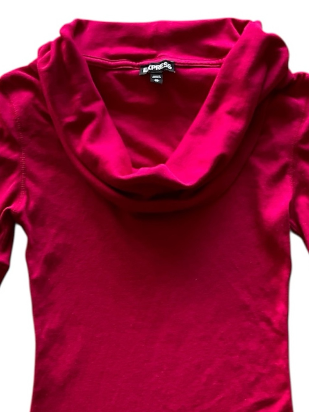 Express Women's Cowl Neck Sweater - Fuchsia Pink